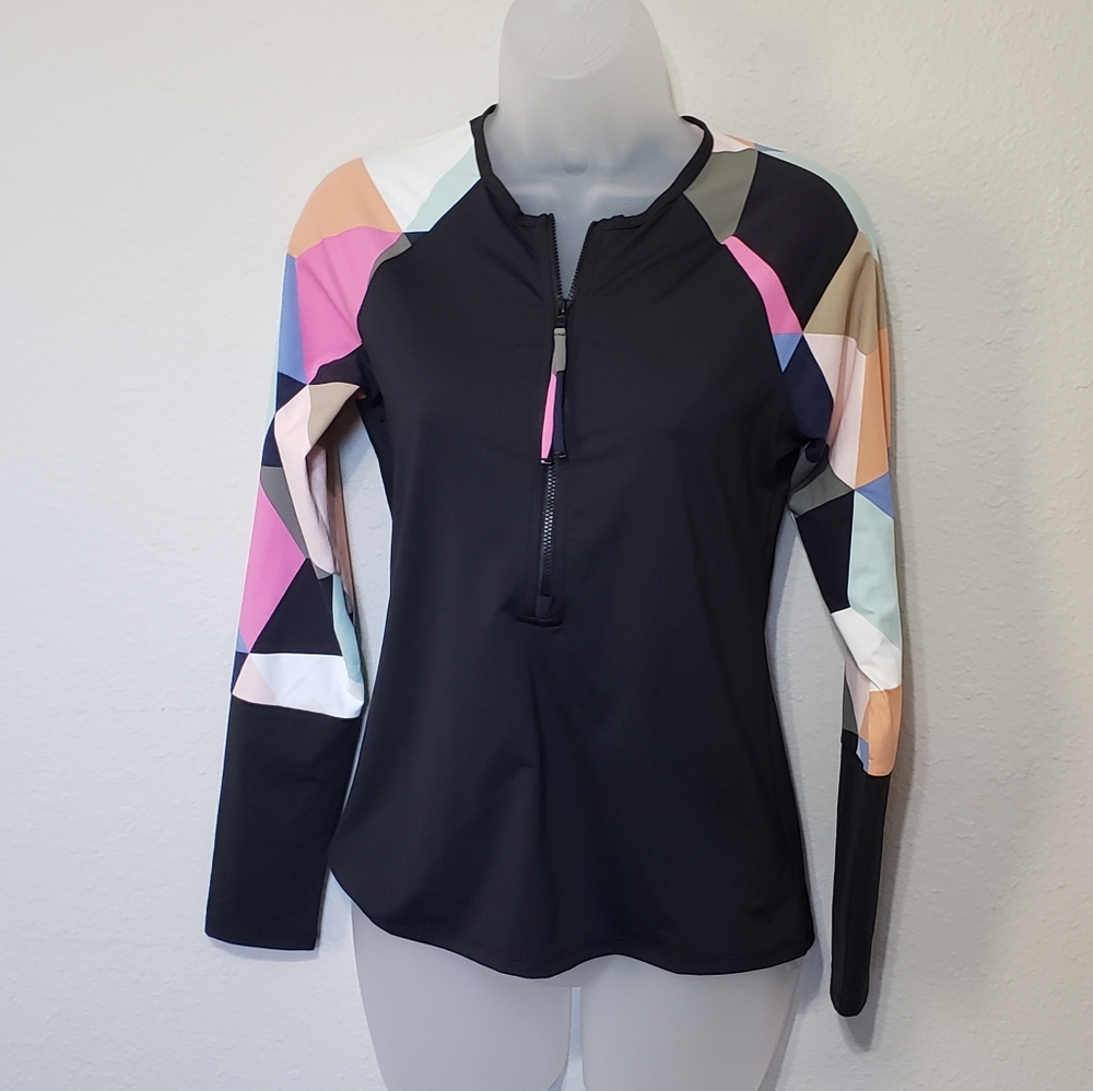 Carve Designs Kona Rashguard: Black w Kalani